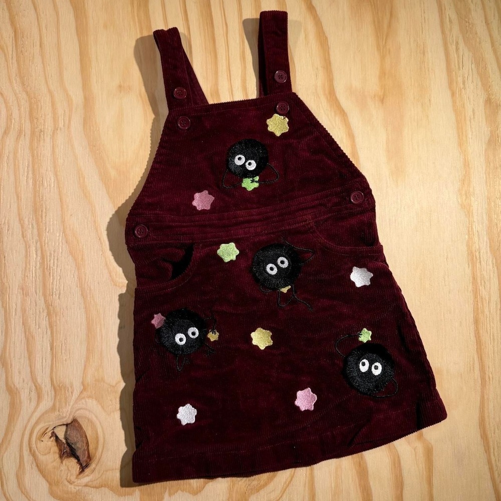 Studio Ghibli Spirited Away Soot Sprites & Stars Toddler Overall Dress - Picture 2 of 6